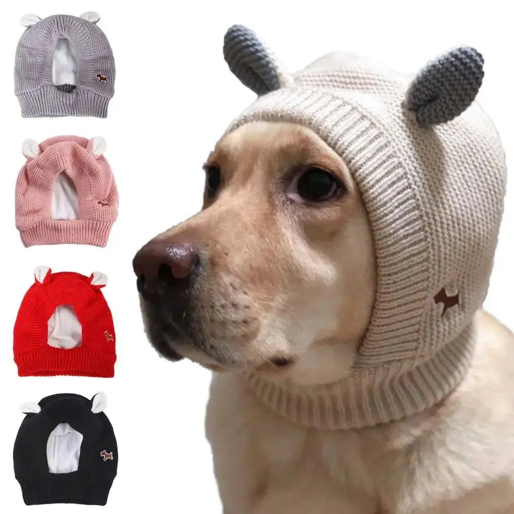 Dog Ear Muffs for Noise Protection and Warmth - Winter Pet Caps for Medium to Large Dogs