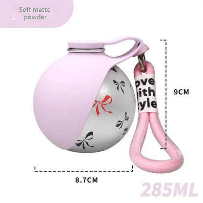 2-in-1 Portable Stainless Steel Dog Water Bottle with Leak-Proof Design and Silicone Bowl for Travel and Outdoor Activities