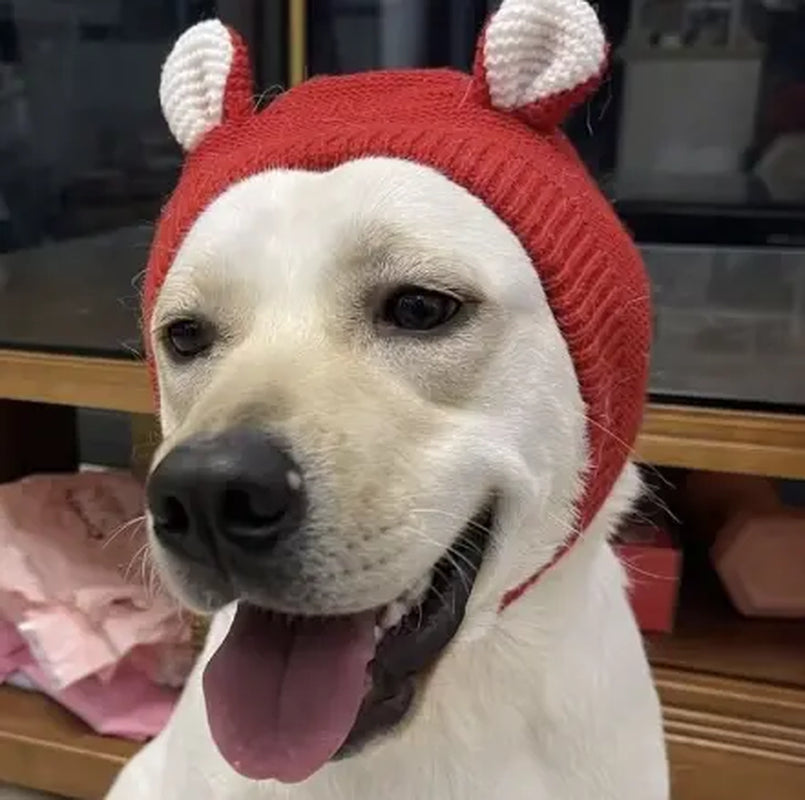 Dog Ear Muffs for Noise Protection and Warmth - Winter Pet Caps for Medium to Large Dogs