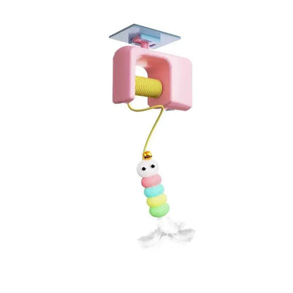 Interactive Retractable Bungee Cat Toy - Automatic USB Rechargeable Hanging Door Teaser for Indoor Play and Exercise, Ideal for Boredom Relief and Pet Training