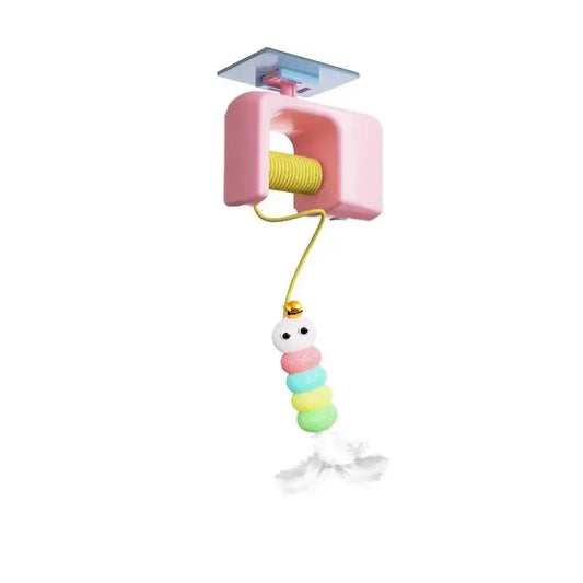 Interactive Retractable Bungee Cat Toy - Automatic USB Rechargeable Hanging Door Teaser for Indoor Play and Exercise, Ideal for Boredom Relief and Pet Training