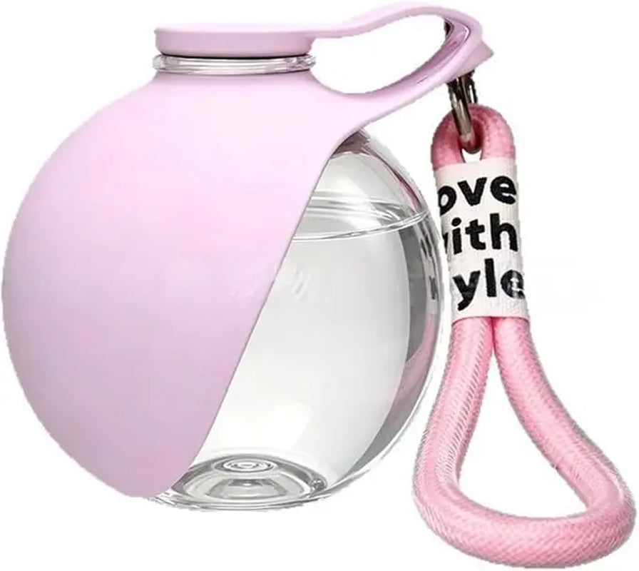 2-in-1 Portable Stainless Steel Dog Water Bottle with Leak-Proof Design and Silicone Bowl for Travel and Outdoor Activities